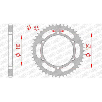 AFAM steel crown 46 teeth not 428 type 59102 Gilera 125 KK