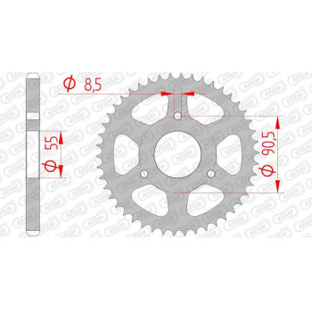 AFAM steel crown 46 teeth not 428 type 80200 Rieju NKD 125 AFAM steel crown 46 teeth not 428 type 80200 Rieju NKD 125