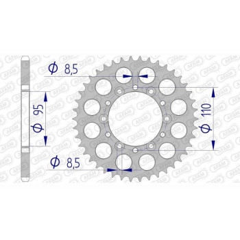 Couronne alu AFAM 42 dents pas 520 type 36305 Aprilia TRX 240 Climber Couronne alu AFAM 42 dents pas 520 type 36305 Aprilia TRX 240 Climber