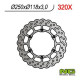 Disque de frein moto NG pétale fixe 245mm (réf. 320X)