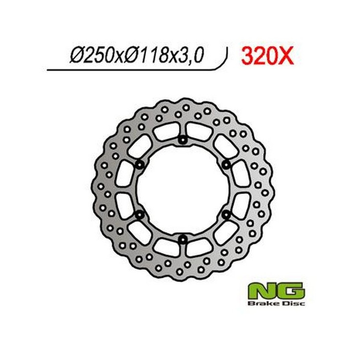 Disque de frein moto NG pétale fixe 245mm (réf. 320X)