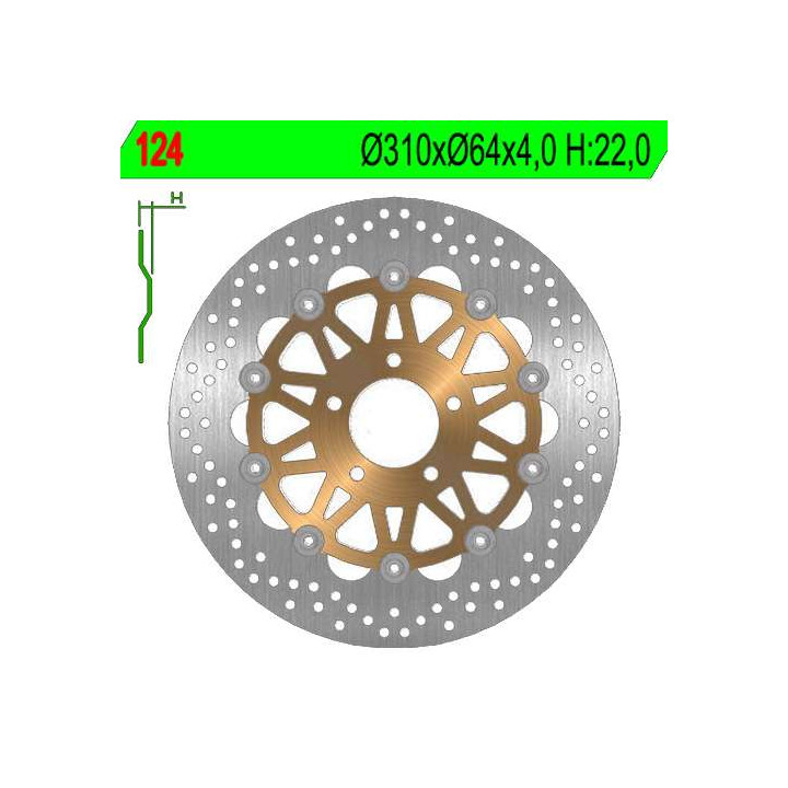 Disque de frein avant NG Suzuki GSX-R 750 89-95 1100 89-00