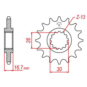 Pignon JT 15 dents pas 525 type 1370