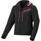 Sweat moto femme Macna DISTRICT Noir/Gris Léopard