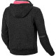 Sweat moto femme Macna DISTRICT Noir/Gris Léopard