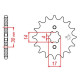 Pignon JT 16 dents pas 420 type 249