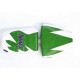 Housse de selle Bagster (2047B) Vert/Blanc/Lettres Violettes Kawasaki ZX6 R 95