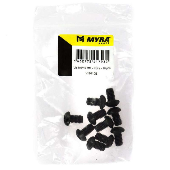 Vis BTR noir (x10) M6x10mm MYRA