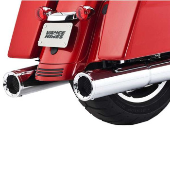 Muffler Vance &amp- Hines HI OUTPUT CHROME (16463) Harley TOURING 17-