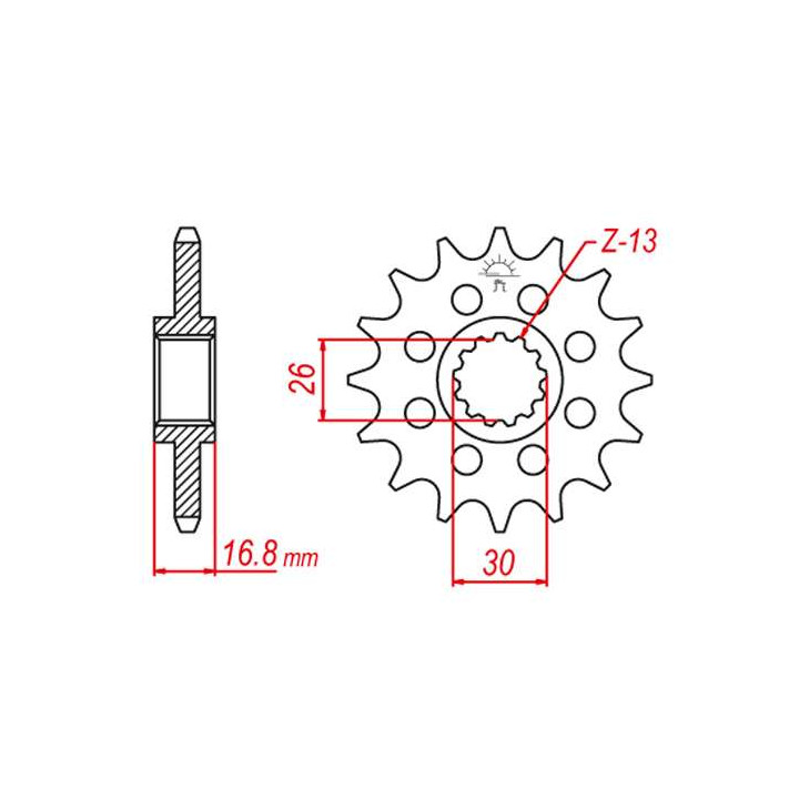 Sprocket JT 15 teeth pitch 520 type 1269 Honda CBR600RR Sprocket JT 15 teeth pitch 520 type 1269 Honda CBR600RR