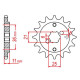 Pignon JT 15 dents pas 525 type 290