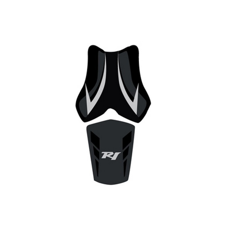 Saddle cover Bagster (2211D) Black/Black Mat/Gris Clair/Letters Grises Claires Yamaha YZF-R1 11