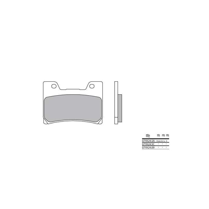 Plaquettes de frein organique BREMBO 07YA2409