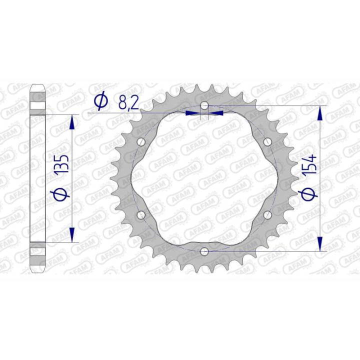 AFAM aluminum sprocket 42 teeth pitch 525 type 51803 Ducati 1098