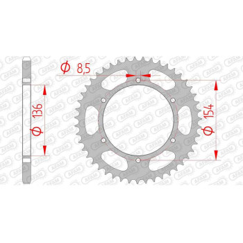 Steel crown AFAM 47 teeth not 520 type 92503 BMW G 650 Xchallenge