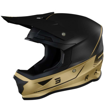 Casque moto cross Shot FURIOUS RAW 3.0 2022 BLACK GOLD MATT