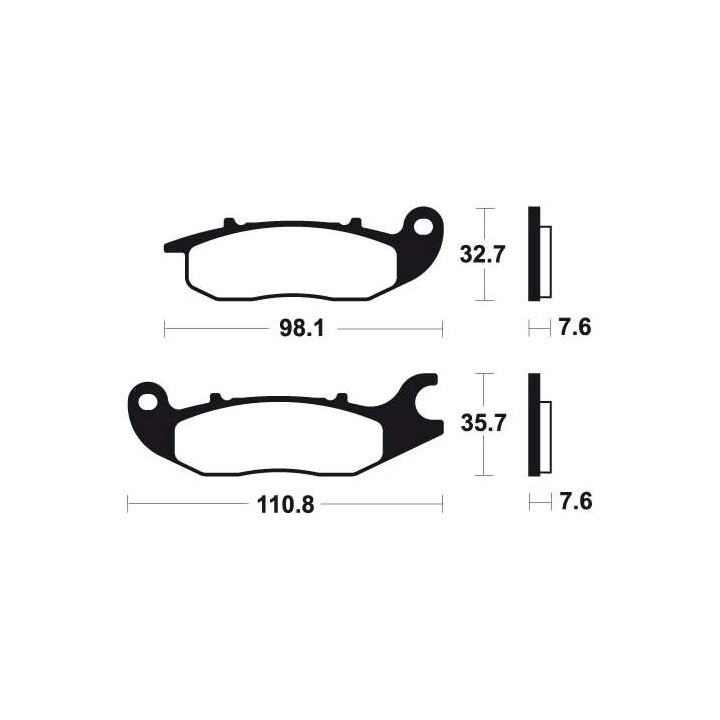 Plaquettes de frein organique Tecnium ME297 Honda CBR/CBF 125