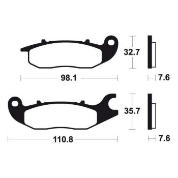 Plaquettes de frein organique Tecnium ME297 Honda CBR/CBF 125