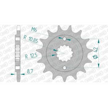 Pignon AFAM 16 dents pas 520 type 24501 Kawasaki BJ 250