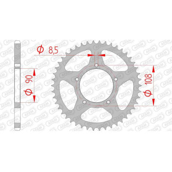 AFAM steel crown 39 teeth pitch 520 type 35303 Aprilia ETX 350 Tuareg