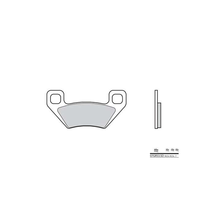 Plaquettes de frein sinter BREMBO 07GR53SD