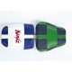 Housse de selle Bagster (2047G) Vert/Blanc/Anthracite/Violet Fonce/Lettres Fuchsia Kawasaki ZX6 R 96