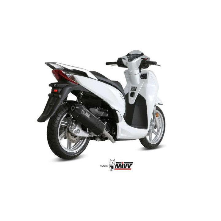 Ligne complète Mivv SPEED EDGE Inox noir (H.063.LRB) Honda SH300
