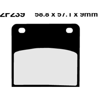 Plaquettes de frein semi-metal Nissin 2P239 NS