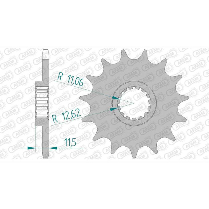 Pignon AFAM 16 dents pas 520 type 73303 KTM EXC 350 LC4