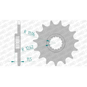 Pignon AFAM 16 dents pas 520 type 73303 KTM EXC 350 LC4