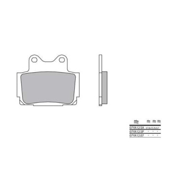 Plaquettes de frein sinter BREMBO 07YA12SA
