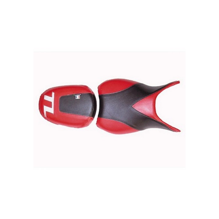 Saddle cover Bagster (2079E) Red/Black/Letters Silver Suzuki TL1000 S 99