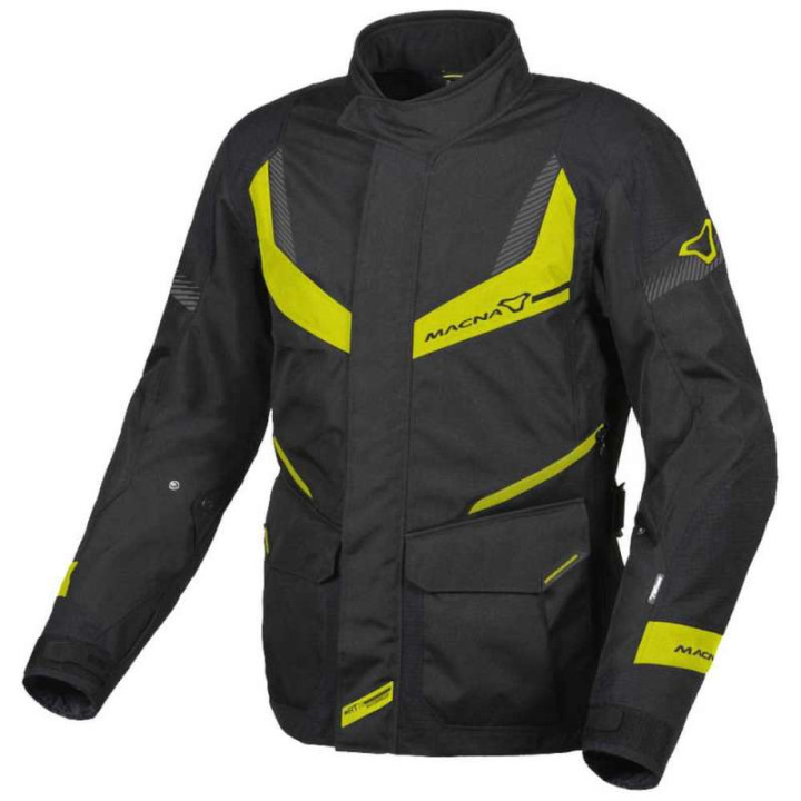 Macna RANCHER Motorcycle Jacket Black/Yellow Macna RANCHER Motorcycle Jacket Black/Yellow