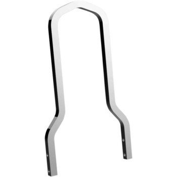 Support carré de Sissy bar chromé 10" pour platines de fixation de 19cm
