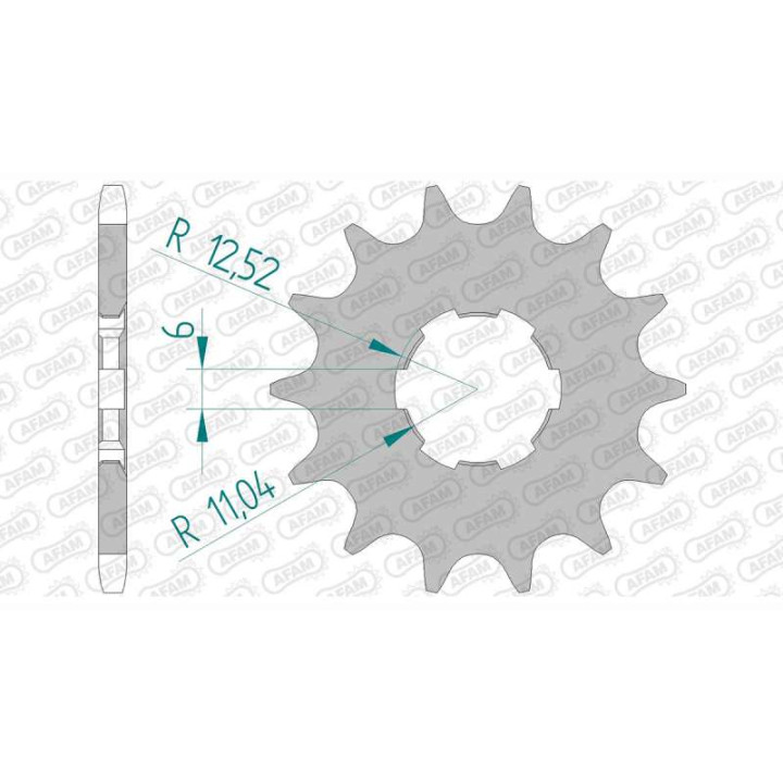 Pignon AFAM 16 dents pas 420 type 20100 Honda MTX 50