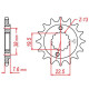 Pignon JT 15 dents pas 520 type 1401 Suzuki LT-R450