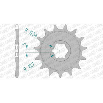 Pignon anti-boue AFAM 16 dents pas 520 type 30300 Kawasaki KDX 200
