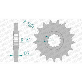 Pignon AFAM 17 dents pas 532 type 21803 Yamaha XJR 1200