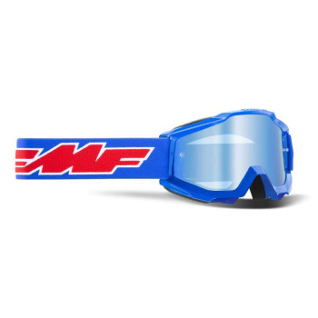 Masque moto cross enfant FMF VISION POWERBOMB YOUTH ROCKET BLUE IRIDIUM