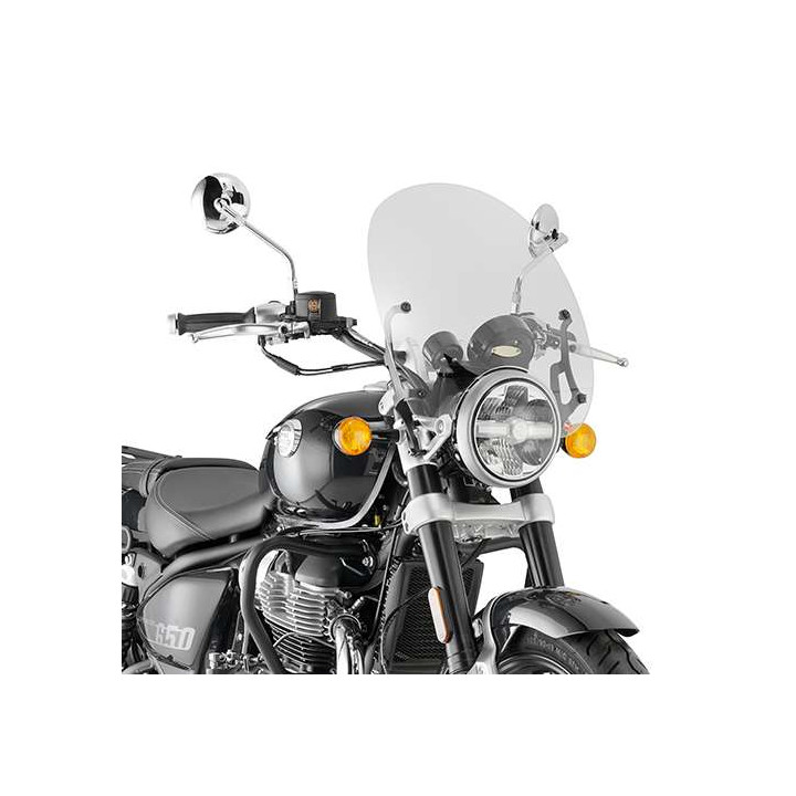 Colourless windscreen Givi (9058A+A9058A) Royal Enfield Super Meteor 650