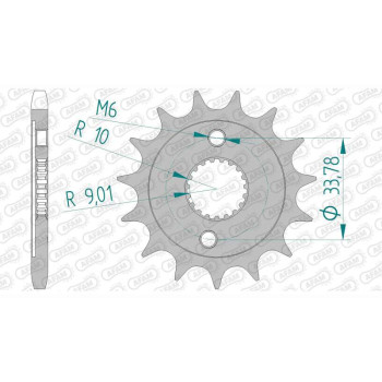 Pignon AFAM 15 dents pas 428 type 20212 Honda CRF 150 R