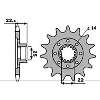 Pignon PBR 16 dents pas 520 type 2252MV Agusta F3