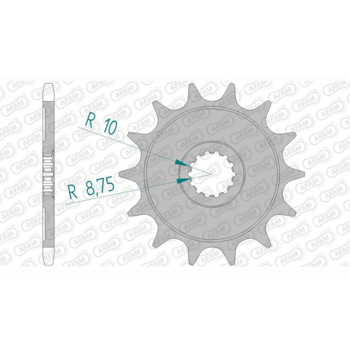 Pignon anti-boue AFAM 14 dents pas 520 type 21203 GAS-GAS EC 125
