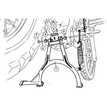 Béquille centrale Hepco & Becker Yamaha XT660 R / X Béquille centrale Hepco & Becker Yamaha XT660 R / X