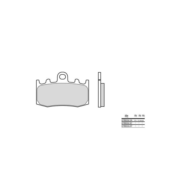 BREMBO organic brake pads 07BB2607