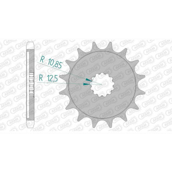 Pignon AFAM 16 dents pas 530 type 21500 Yamaha XT 500