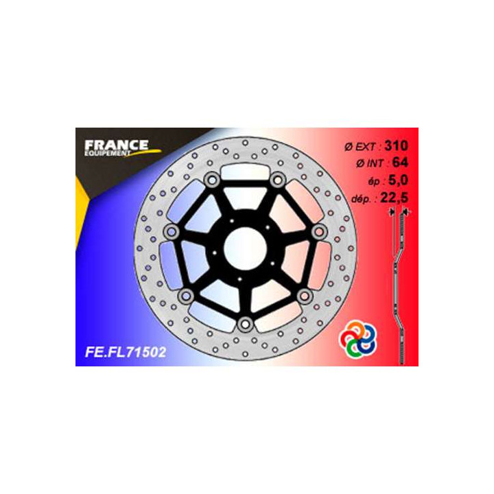 Disque de frein avant France Equipement FE.FL71502