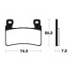Brake pads motorcycle metal fried Tecnium MF234