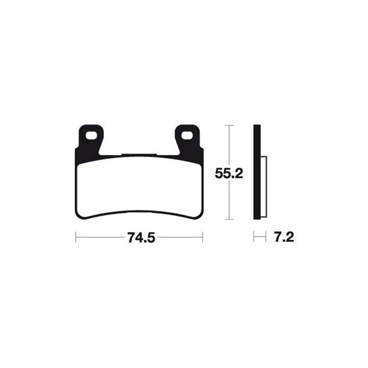 Brake pads motorcycle metal fried Tecnium MF234