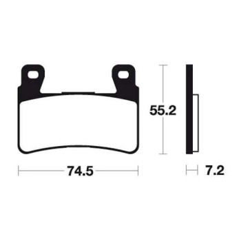 Plaquettes de frein moto métal fritté Tecnium MF234